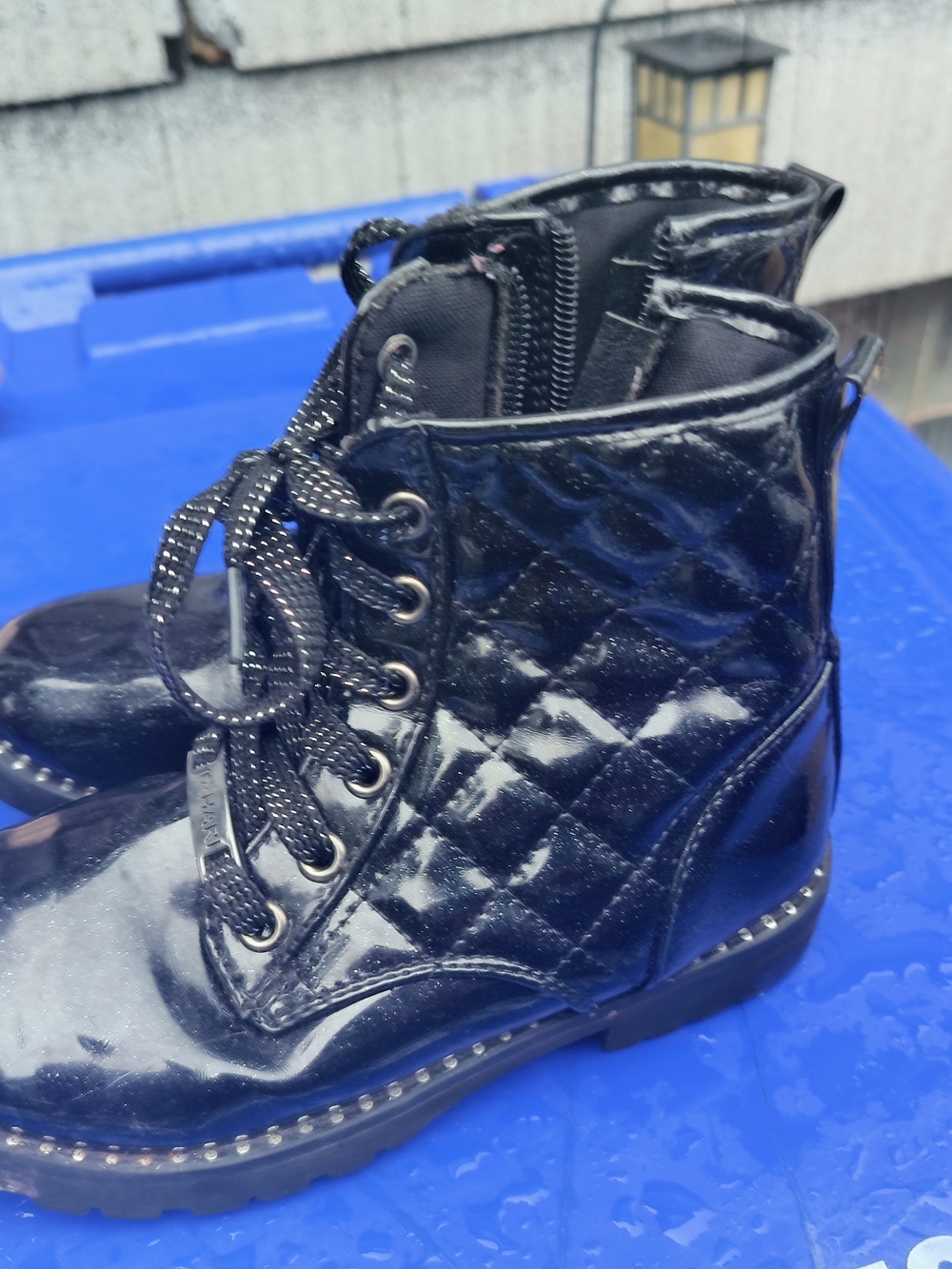 Little Girls Punk Boots Size 12 . 5 To 6 Years Old
